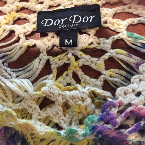 NWOT - Anthropologie Dor Dor Couture - Crochet Colorful Tunic Top - Medium - Picture 2 of 2